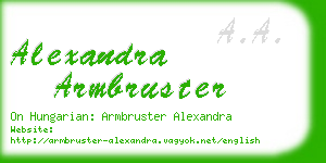 alexandra armbruster business card